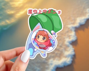 Goldfish Princess Sticker | Anime Inspired Sticker | Glossy Vinyl Sticker | 3" x 2" Sticker