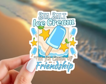 Sea Salt Ice Cream Sticker | Kingdom Hearts Inspired Sticker | Glossy Vinyl Sticker | 3.25" x 2.5" Sticker