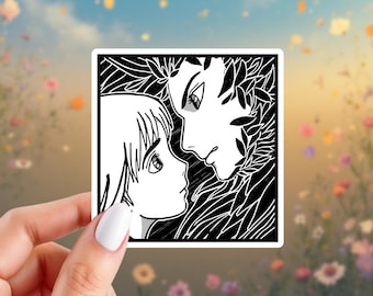 Howl & Sophie Sticker | Moving Castle Inspired Sticker | Anime Sticker | Glossy Vinyl Sticker | 3" x 3" Sticker