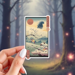 Pegatina de Mononoke / Pegatina inspirada en el anime / Pegatina de vinilo brillante / Pegatina de 8,9 x 5 cm