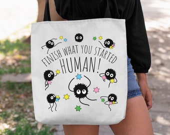 Hollín inspirado en el viaje de Chihiro Bolsa de tela premium