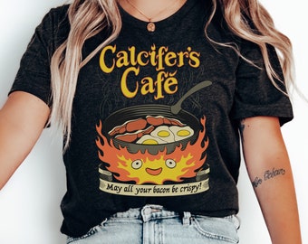 Howl's Moving Castle Inspired Calcifer's Cafe Unisex Tshirt