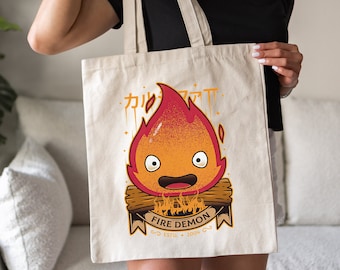 ハウルの動く城 カルシファーをモチーフにしたトートバッグ - Etsy 日本