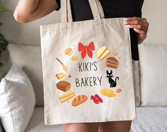 Kikis Bäckerei Kikis Lieferservice inspiriert Canvas-Einkaufstasche