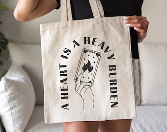 Howl's Moving Castle Inspired "A Heart Is A Heavy Burden" Tote Bag