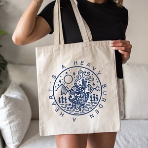 Howl&#39;s Moving Castle Inspired &quot;A Heart Is A Heavy Burden&quot; Tote Bag