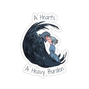 Howl's Moving Castle a inspiré Howl et Sophie "Un coeur c'est un lourd fardeau" Sticker