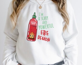 Calcifer Fire Demon Sauce Howl's Moving Castle Geïnspireerd Sweatshirt