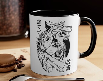 Mononoke Inspired Accent Coffee Mug, 11oz