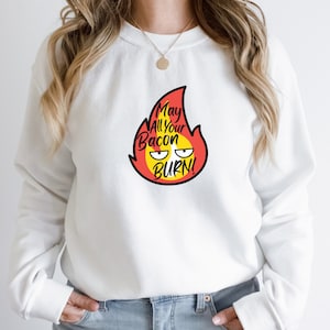 May All Your Bacon Burn! Howl’s Moving Castle Calcifer Inspired Unisex Crewneck Sweatshirt