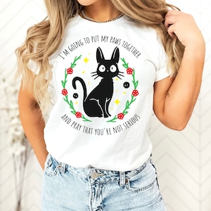 Kiki’s Delivery Service Jiji Inspired Women&#39;s Cotton Tshirt