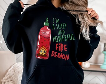 Calcifer Fire Demon Sauce Howl's Moving Castle Inspired Hoodie