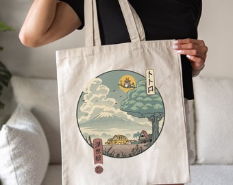 Totoro Inspired Tote Bag