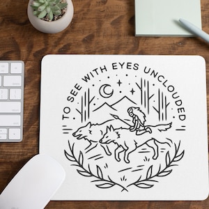 Princess Mononoke Inspired To See With Eyes Unclouded Rectangular Mouse Pad