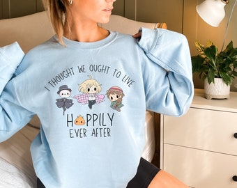 Howl's Moving Castle Inspired Howl & Sophie, Calcifer, Turnip Head Sweatshirt