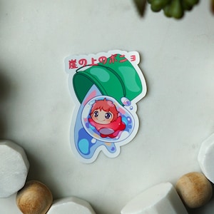 Pegatina de Princesa Pez Dorado / Pegatina inspirada en anime / Pegatina de vinilo brillante / Pegatina de 7,6 x 5 cm