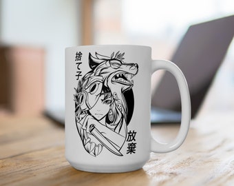 もののけ姫マグカップ：ジブリアニメファンアート陶器コーヒーカップ