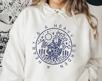 Op Howl's Moving Castle geïnspireerde uniseks hoodie 'A Heart's A Heavy Burden'