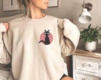 Kiki's Delivery Service Jiji Minimalist Inspired Sweatshirt