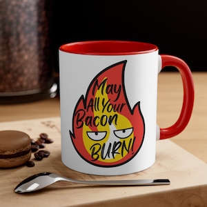 Möge all dein Speck verbrennen! Howl&#39;s Moving Castle Calcifer inspirierte Kaffeetasse, 230g