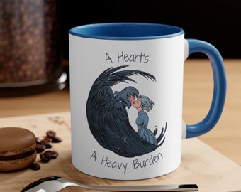 Howl's Moving Castle Inspired Howl & Sophie "A Heart's A Heavy Burden" Coffee Mug, 11oz