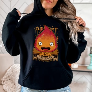 Calcifer Fire Demon Howl's Moving Castle Inspired Hoodie
