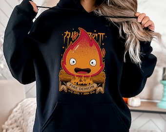 Calcifer Fire Demon Howl's Moving Castle Inspired Hoodie