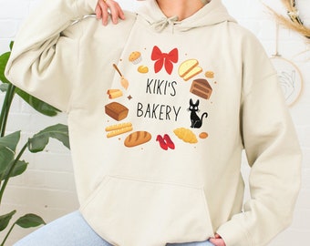 Kiki's Bakery, Kiki’s Delivery Service Jiji Inspired Unisex Hoodie