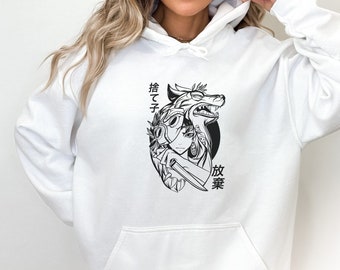 Bluza z kapturem unisex inspirowana Mononoke