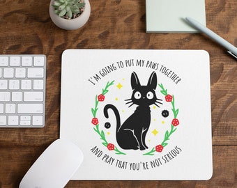 Kiki's Delivery Service Inspired Jiji Rectangular Mouse Pad