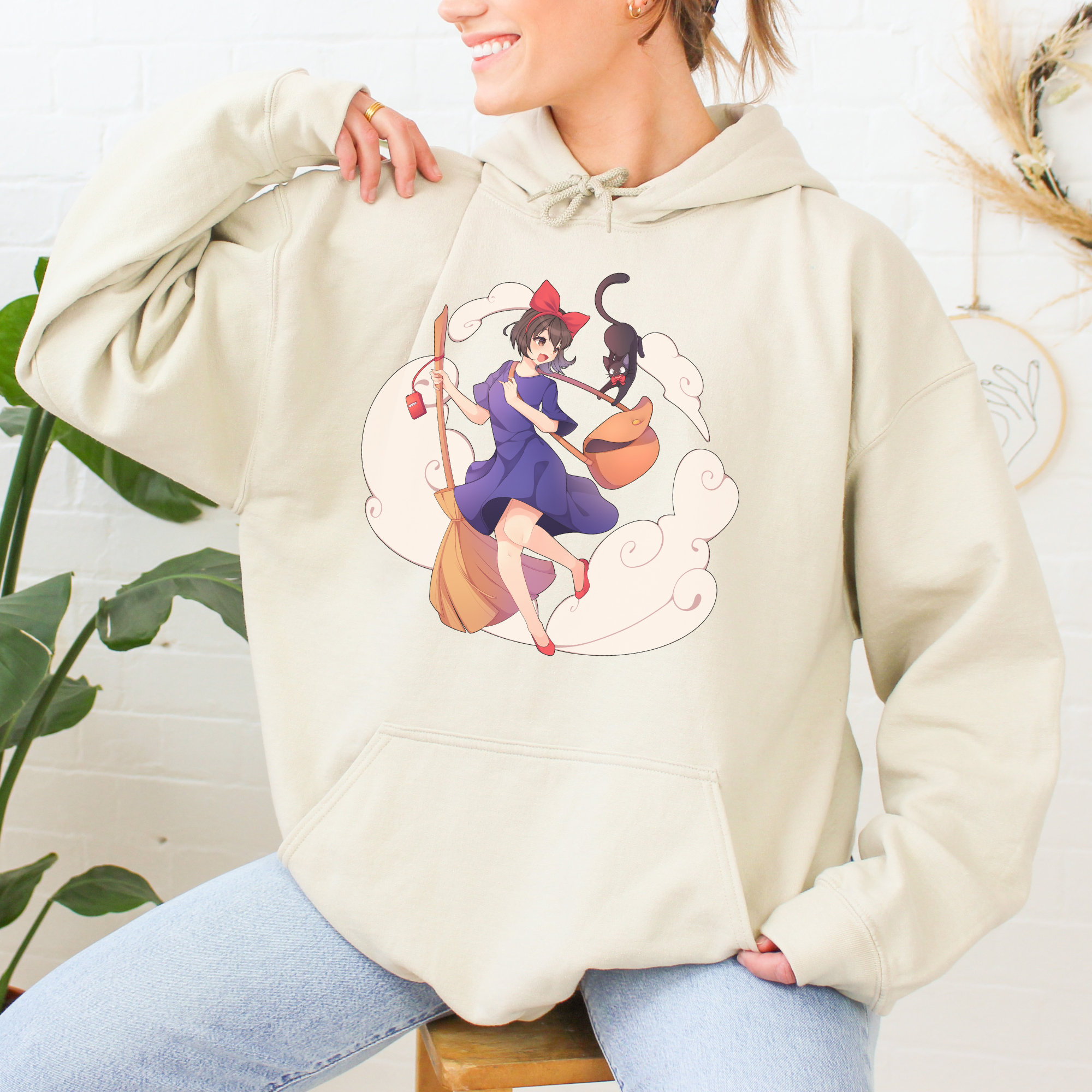 Kiki's Delivery Service Inspired Kiki and Jiji Hoodie - Etsy
