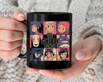 Tazza nera The Ghibli Bunch, 11 oz