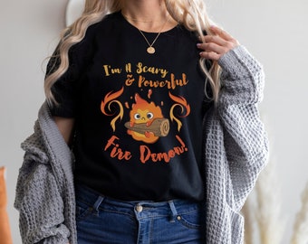 Calcifer Scary & Powerful Fire Demon Howl's Moving Castle Women's T-Shirt
