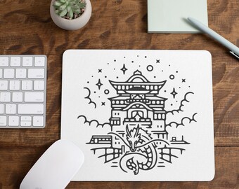 Rechthoekige muismat geïnspireerd op Spirited Away