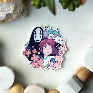 Chihiros Reise ins Zauberland Aufkleber | Anime inspiriert Aufkleber | Glänzender Vinyl-Aufkleber | 3&quot; x 3&quot; Aufkleber