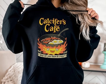 Howl's Moving Castle Inspired Calcifer's Cafe Unisex Hoodie