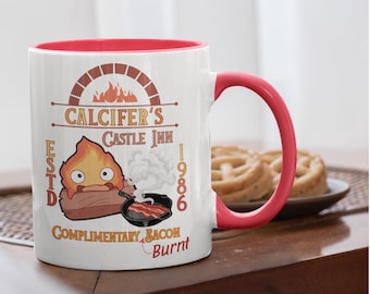 Calcifer's Castle Inn Coffee Mug | Howl's Castle Inspired Mugs | 11 oz, 15 oz Options