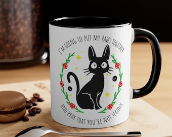 Kiki’s Delivery Service Jiji Inspired Accent Coffee Mug, 11oz