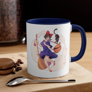 Kiki's Delivery Service Inspired Kiki and Jiji Coffee Mug, 11 oz.
