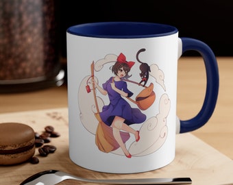 Kiki's bezorgservice geïnspireerd Kiki en Jiji koffiemok, 11 oz.