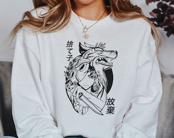 Felpa unisex ispirata a Mononoke