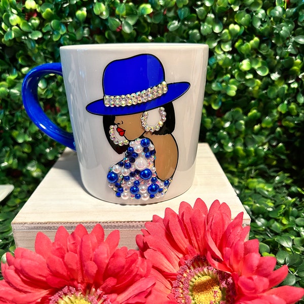 Fine Zeta Sorority Bling Coffee Mugs