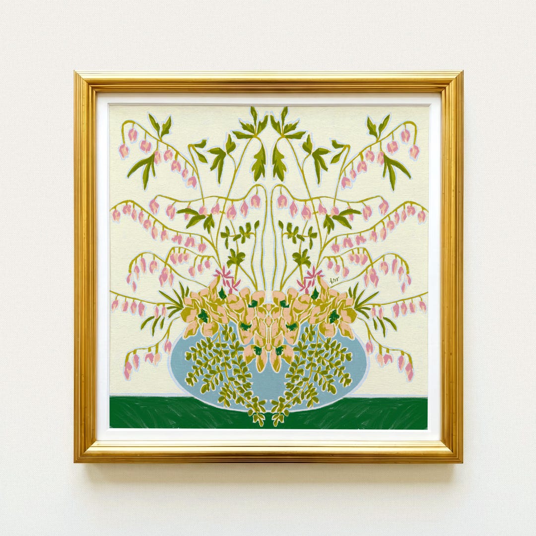 Botanical Fine Art Print | Colorful Floral Vase Arrangement | Modern ...