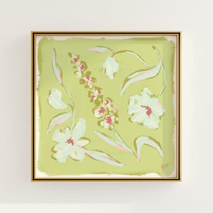 Modern Southern Floral Wall Art | Light Blue Botanical Print Digital Download | Preppy Grandmillennial Art | Southern Decor | Rainey Studio