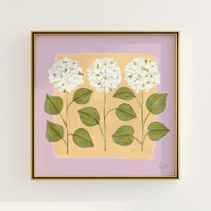Modern Southern Floral Wall Art | Light Blue Botanical Print Digital Download | Preppy Grandmillennial Art | Southern Decor | Rainey Studio