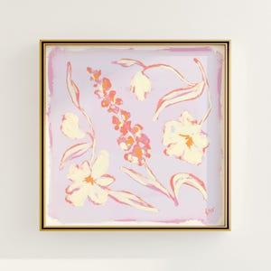 Modern Southern Floral Wall Art | Light Blue Botanical Print Digital Download | Preppy Grandmillennial Art | Southern Decor | Rainey Studio