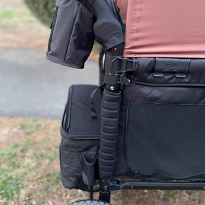 RTS Black Stroller Wagon Anti-Scuff Padded Rail Bumper Cover (Set of Four)