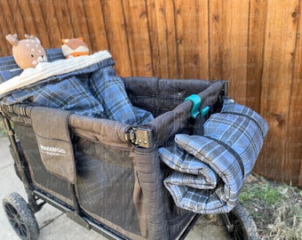 Custom Stroller Wagon Footmuff + Nap Mat + Bumper Cover Set (Patent Pending)