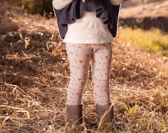 Pink Easter bunny legging, comfortable girls Easter legging, girls bunny legging, rabbit legging for girl