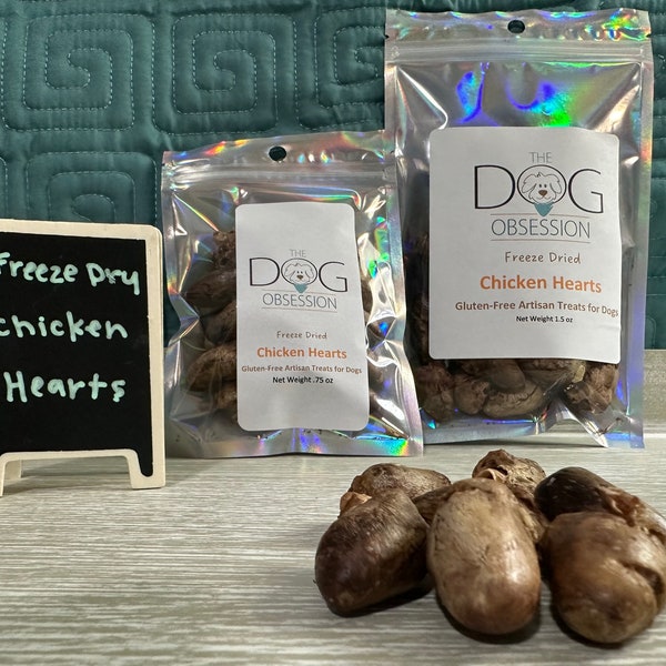 Chicken Hearts-Freeze Dried Gluten-Free Artisan Treats for Dogs